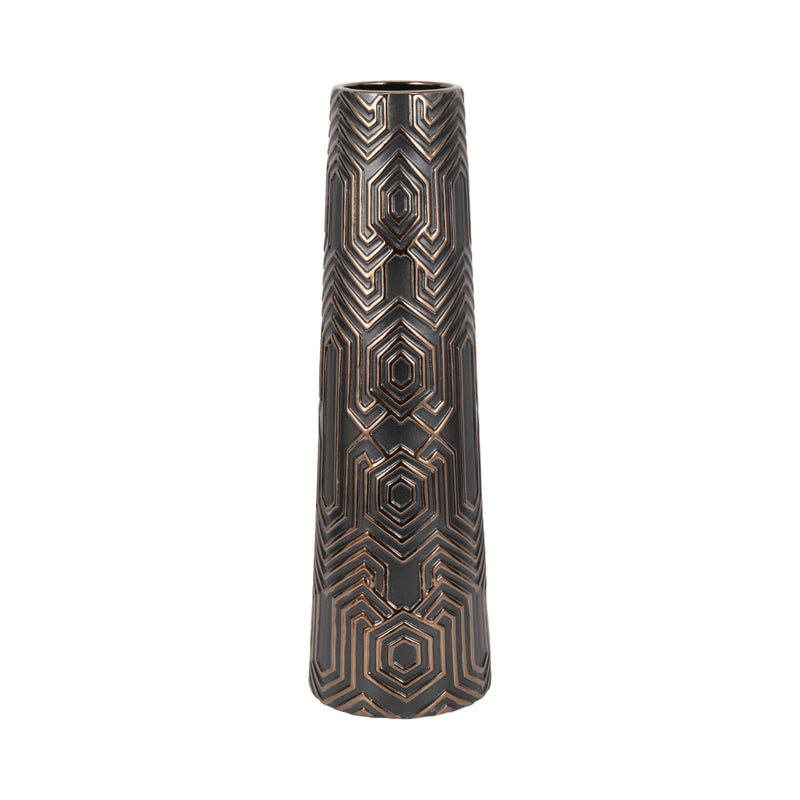 26" Rialto Oversized Contemporary Vase, Black