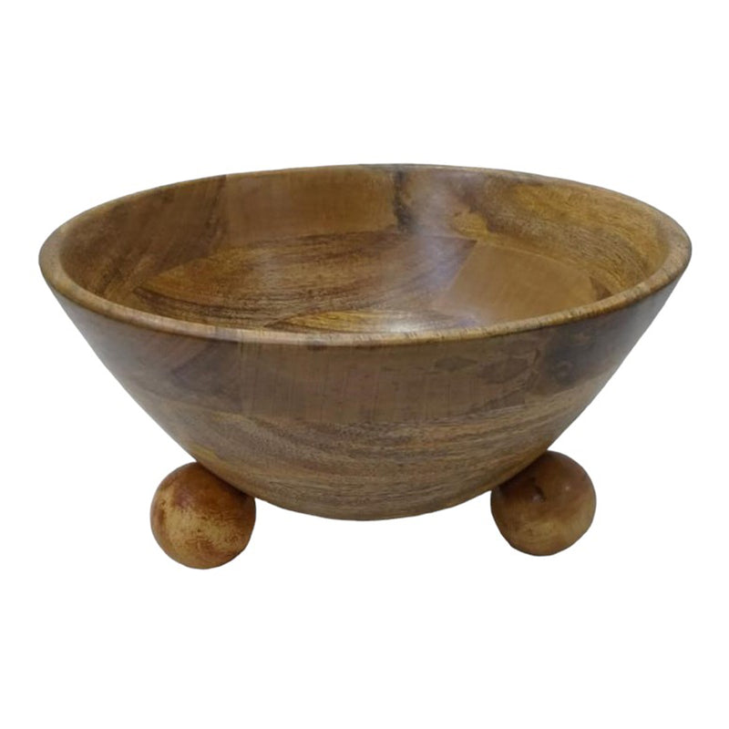 12" Bowl With Ball Feet, Nat