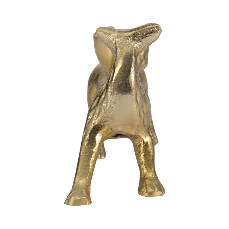 8" Fox Taper Candle Holder, Gold