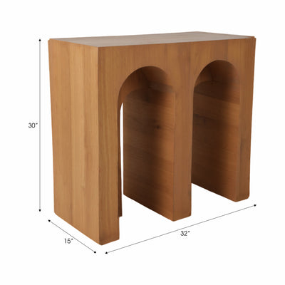 31" Double Arch Accent Table, Natural