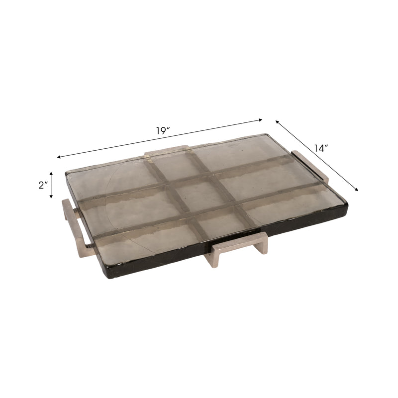 19" Kingston Silver Rectangle Tray