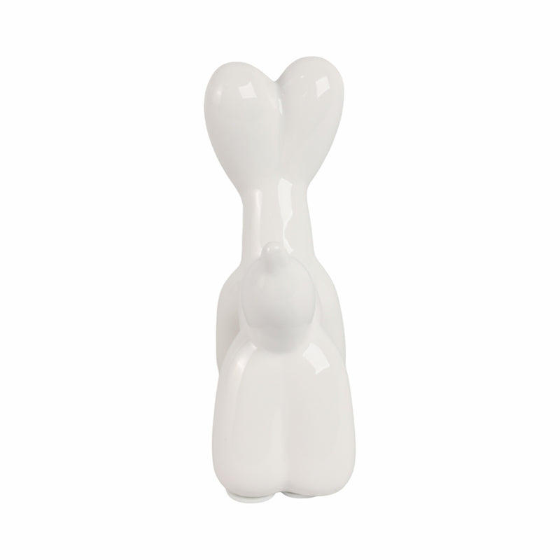 7"L BALLOON DOG ANIMAL, WHITE