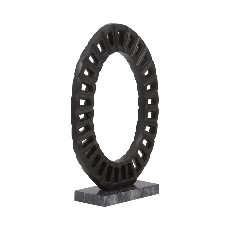 17" Teigan Ring Statuary, Black