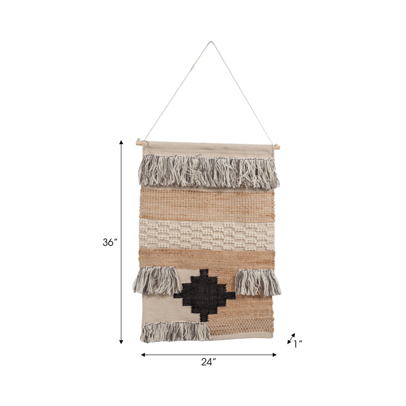 36" AZTEC NATURAL WALL HANGING