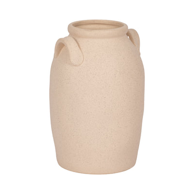 8" Textured Jug With Handles, Sand