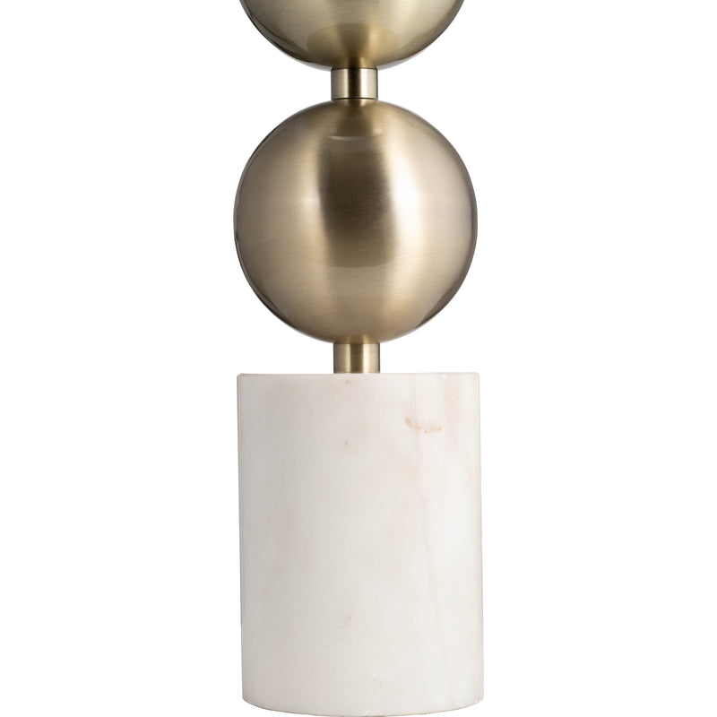 Marble, 30" Stacking Orbs Table Lamp, Gold/white