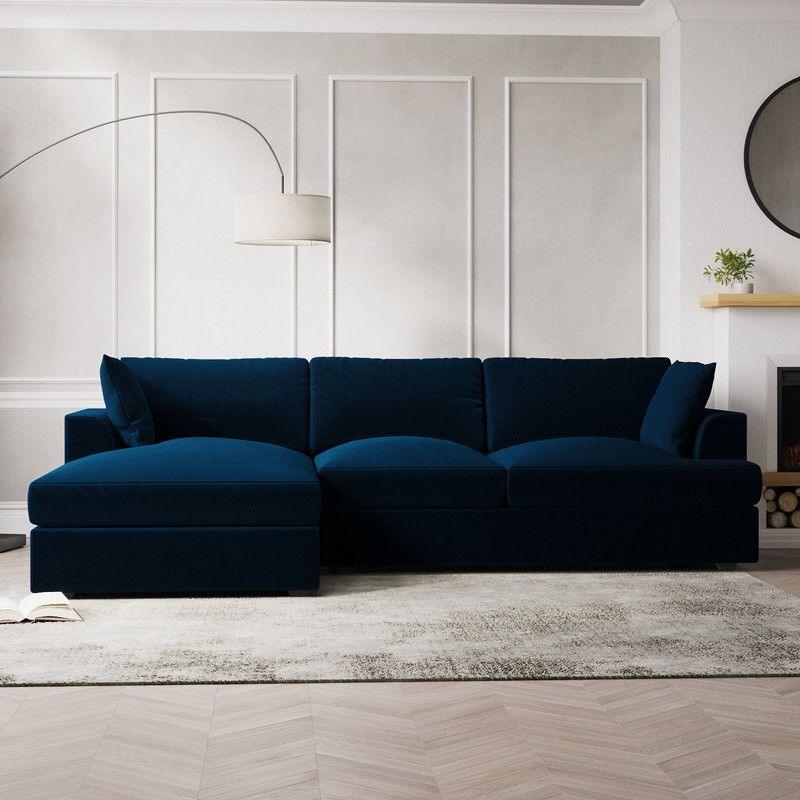 Modern  Velvet L-Shaped Sofa By Alhome