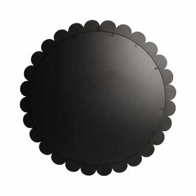 34" Scallop Border Mirror, Black