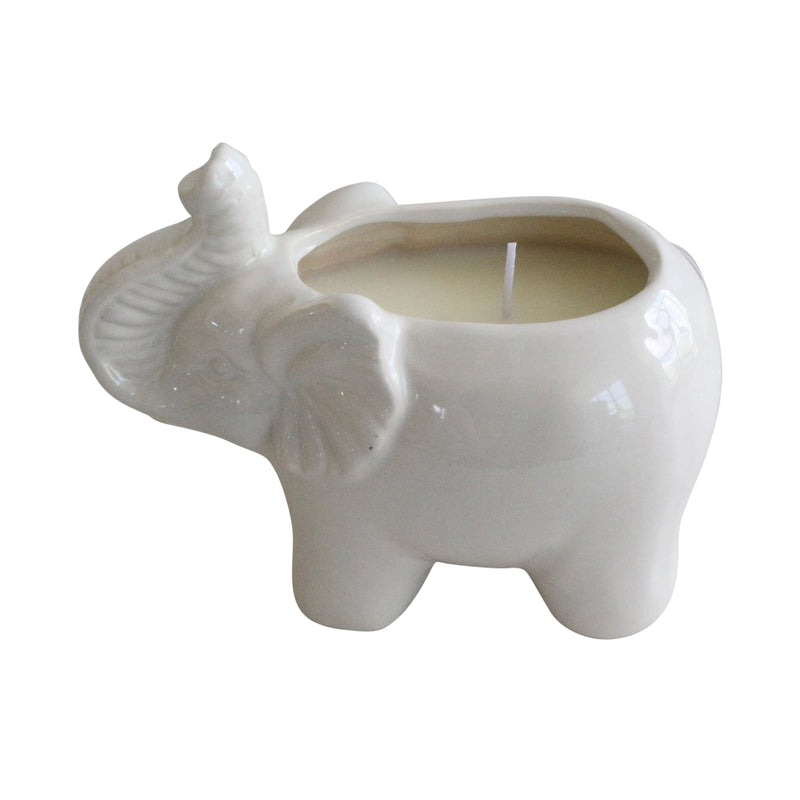 S/4 7" Elephant Citro Candle By Liv & Skye, 8oz