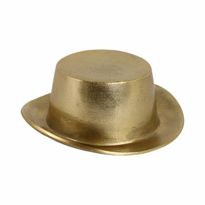 8" Metal Top Hat, Gold