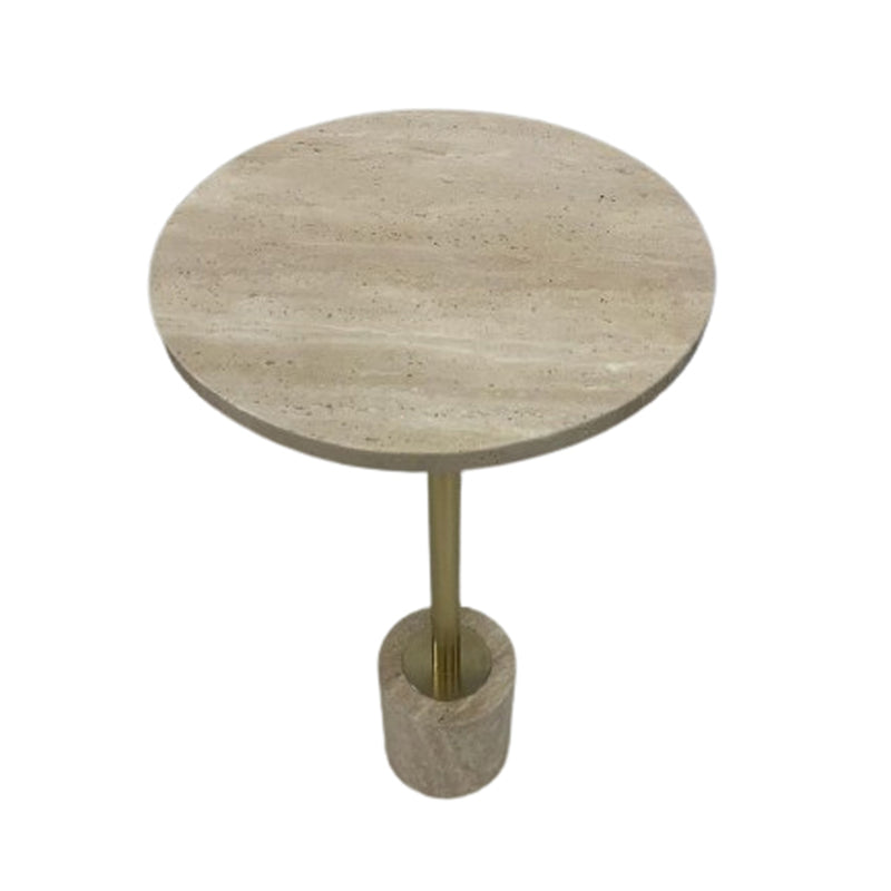 22" Masanori Travertine Accent Table