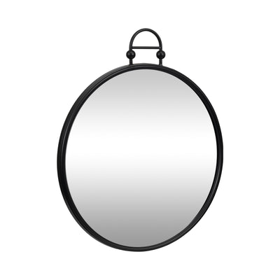 Metal, 24" Mirror Metal Hoop, Black Wb