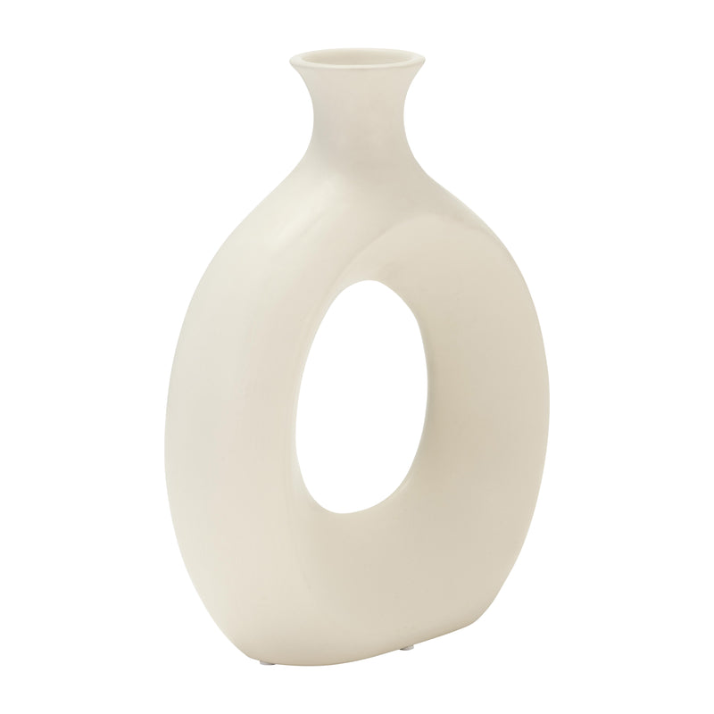 DOL, 10" OPEN CUT VASE, COTTON