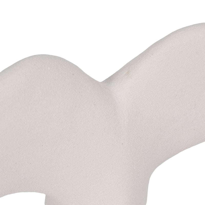 10" Textured Whale Tail, White