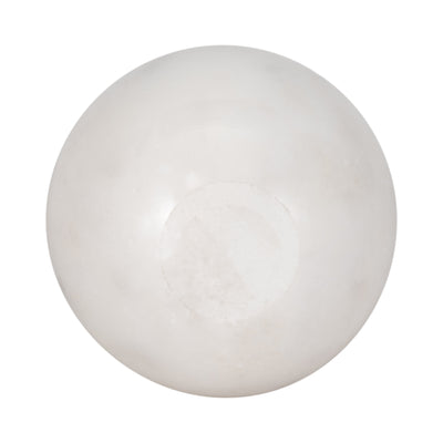 Marble, 4" Orb, White