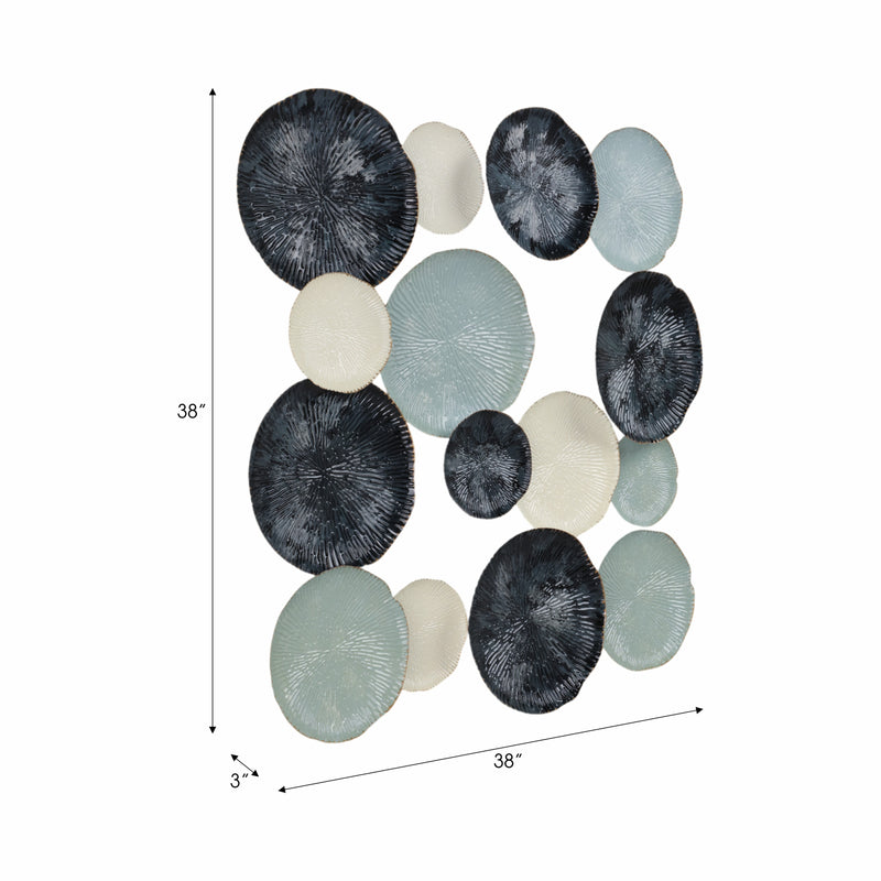 38" Circle Grouping Metal Wall Decor, Multi