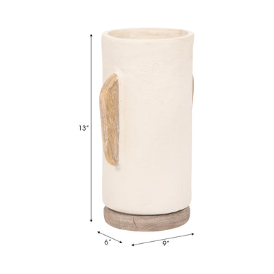 Ecomix, 13" Organic Vase, Ivory