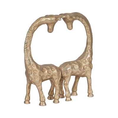 METAL, 10" COUPLE GIRRAFFE, GOLD