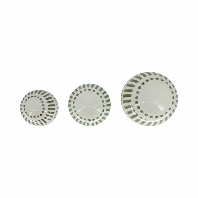 CER, S/3 6/5/4" ORBS, DRK SAGE GREEN