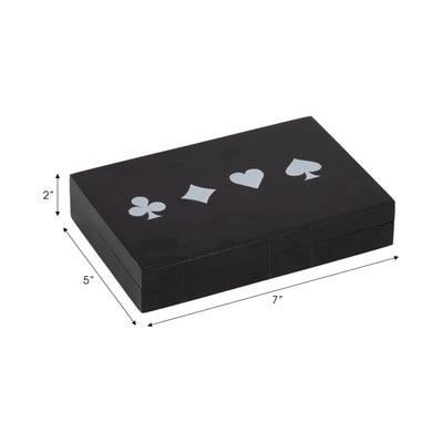 7" Cards & Dice Box, Black/white