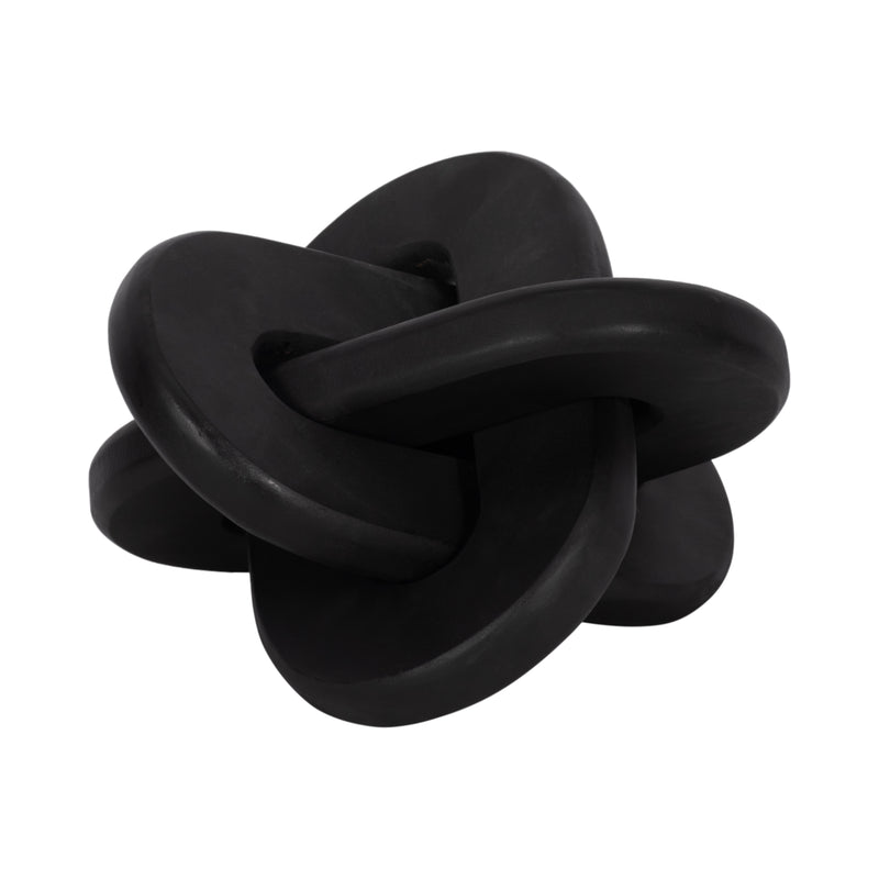 Wood, 10" Decorative Knot, Black