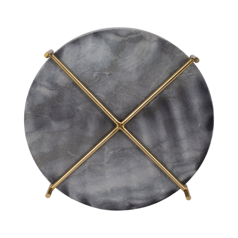 15" Oxford Large Marble Tray, Gray