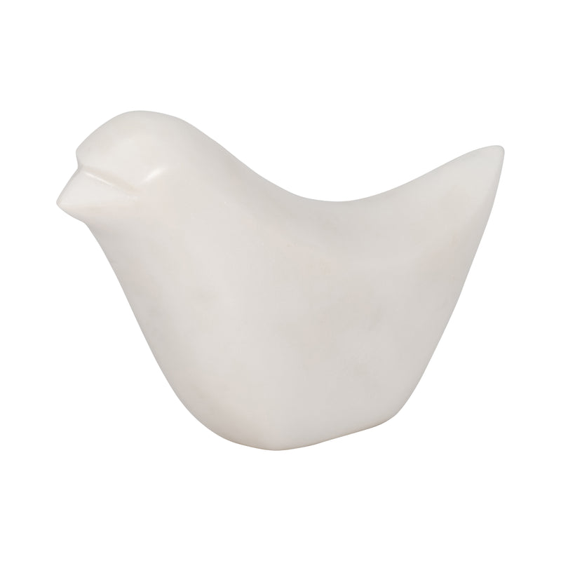 Marble, 7" Bird, White