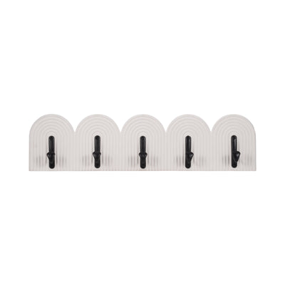 24" 5-arch Wall Hooks, White