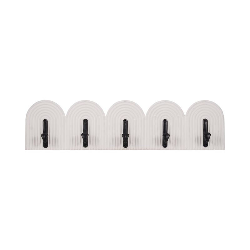 24" 5-arch Wall Hooks, White