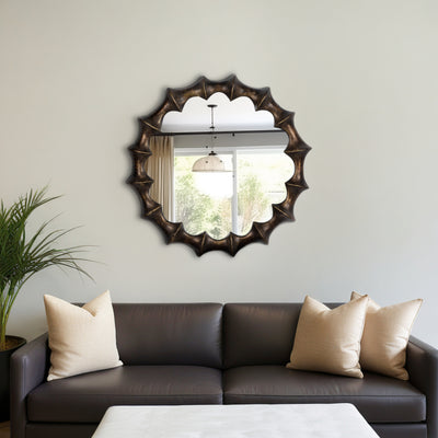 35" Operose Mirror , Bronze