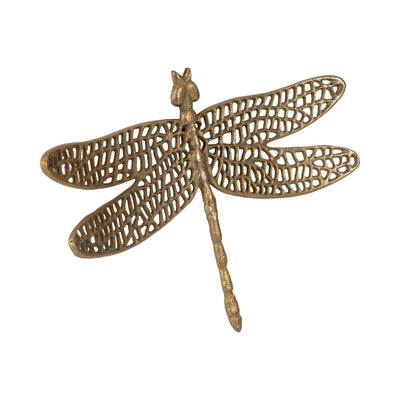 Metal, 14" Dragonfly W/ Cutouts , Gold