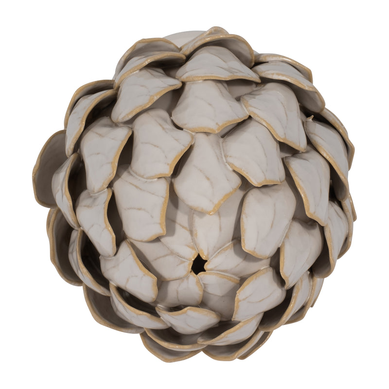 Cer, 10" Artichoke, Ivory