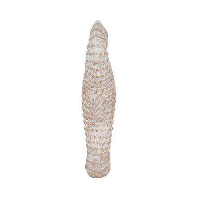 12" Resin Wicker Seahorse, White