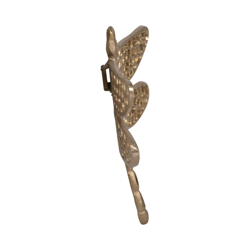 Metal, 10" Dragonfly W/ Cutouts , Gold