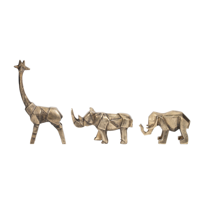 S/3 8/8/10" Alona Geometric Safari Animals