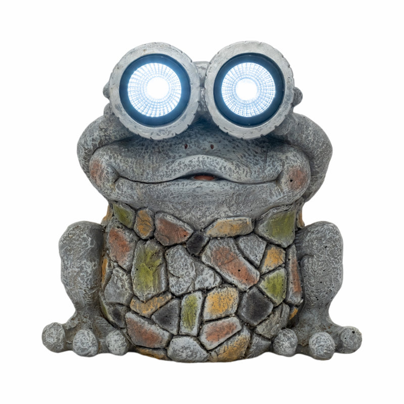 12" Frog With Solar Goggles, Multi