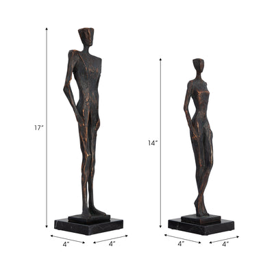 S/2 14/17" Jimara Statuary, Bronze