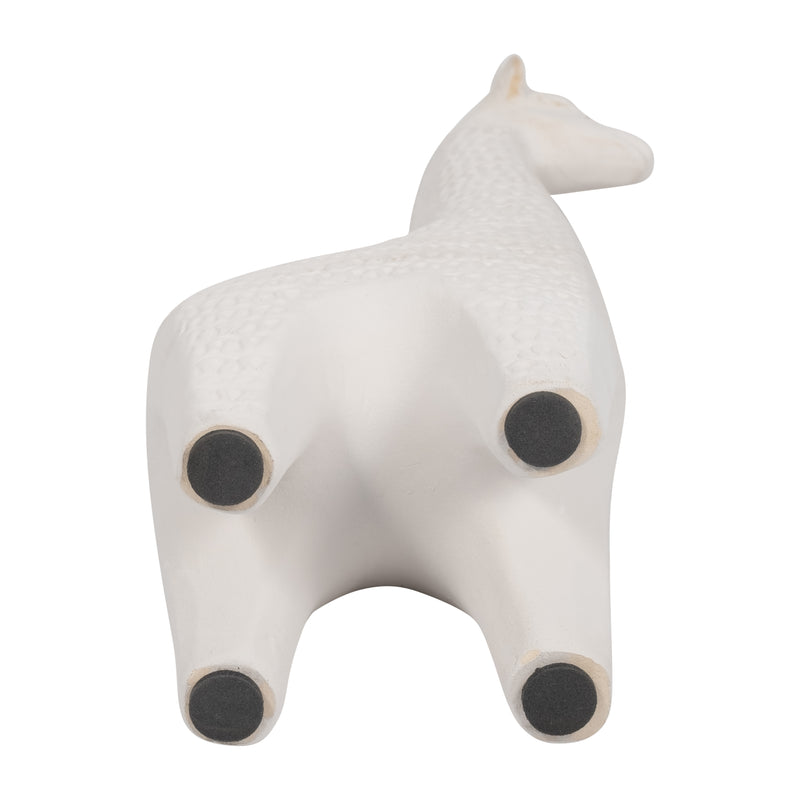 CLAY, 13" LOOPY PATTERN GIRAFFE, IVORY