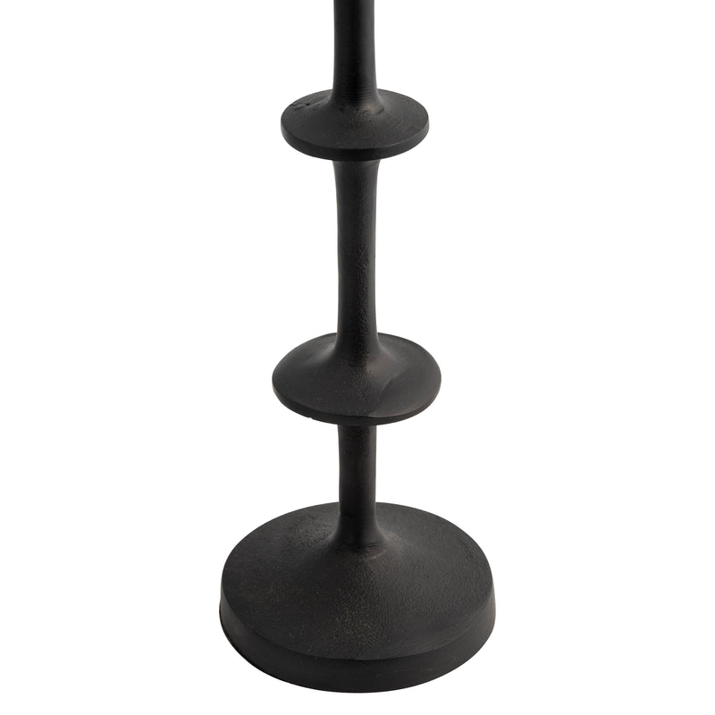 METAL, 29" ABACUS FLOOR PILLAR CANDLEHOLDER, BLACK