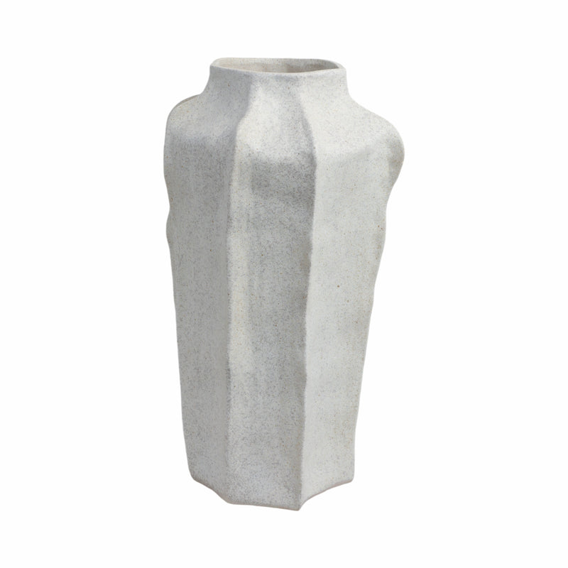 20"DELRIO LARGE PORCELAIN VASE, GRAY