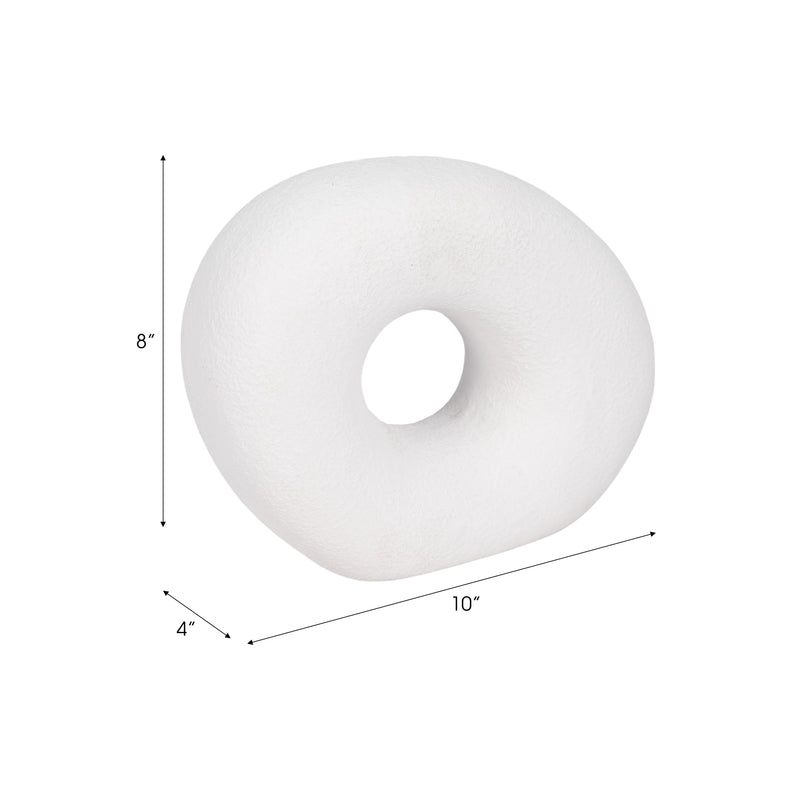 10" Textured Open Cut-out Slanted Circle Object, W