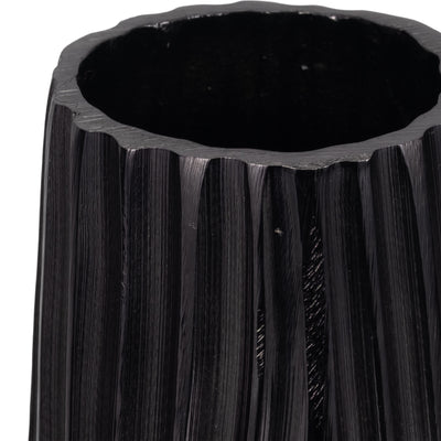 Metal 15" Jesson Small Graphite Vase