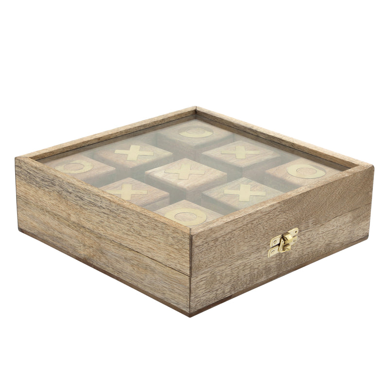 WOOD, 10x10 TIC TAC TOE, NATURAL