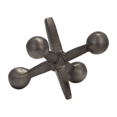 GUN METAL JACKS DECOR, 5"