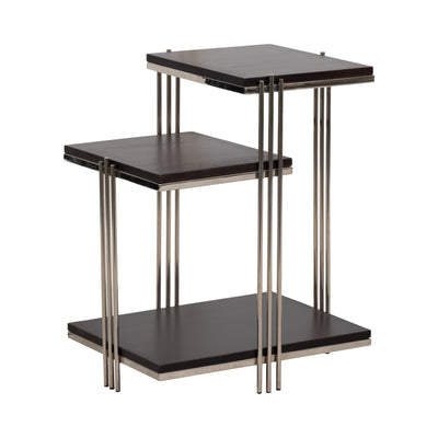 Metal/wood, 24" Three Tier Side Table