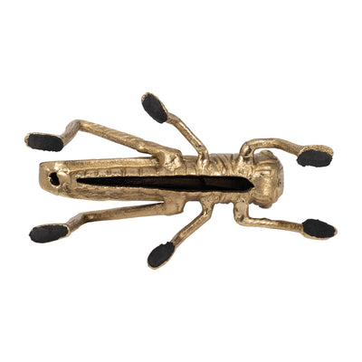 Metal, 9" Grasshopper, Gold