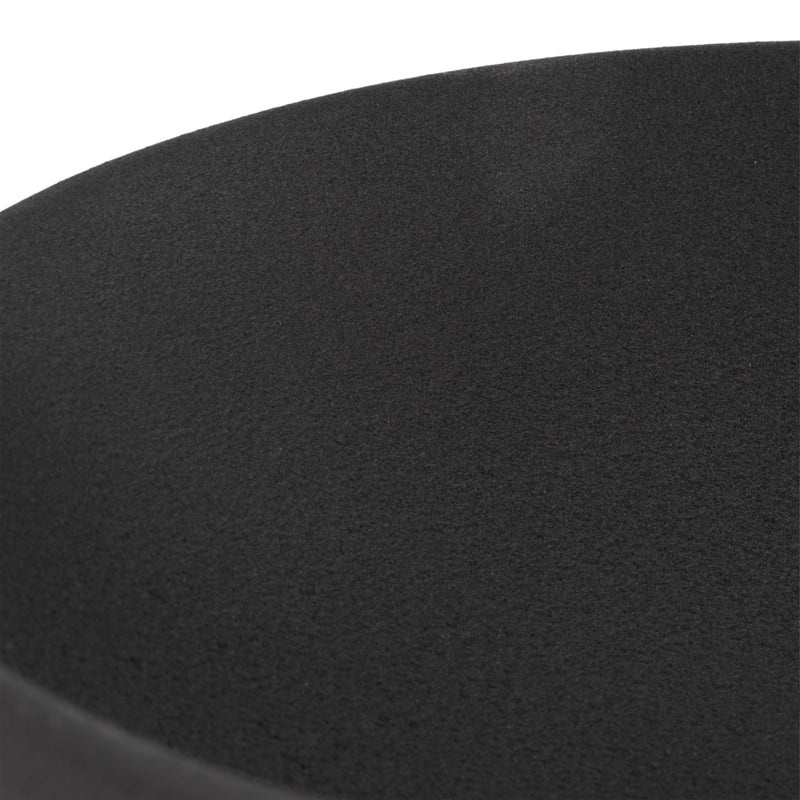 11" Textured Footed Bowl, Black