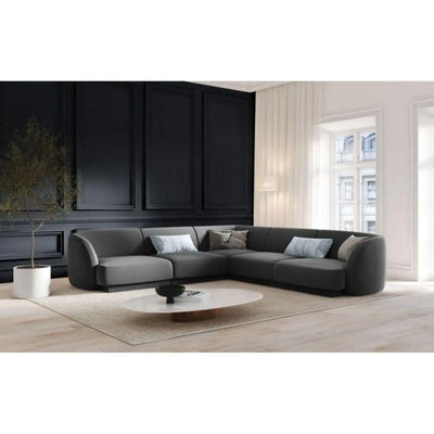 Modern Ergonomic Velvet L-Shape Sofa - 280x140x85x85 cm - By Alhome