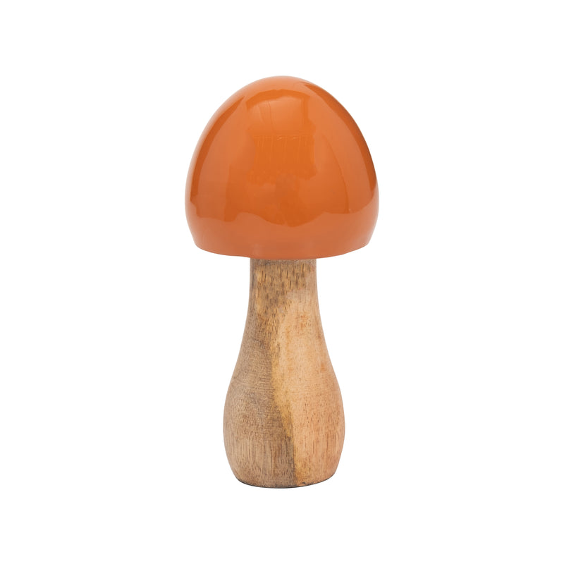 WOOD, 6" CONED MUSHROOM, BURNT ORANGE