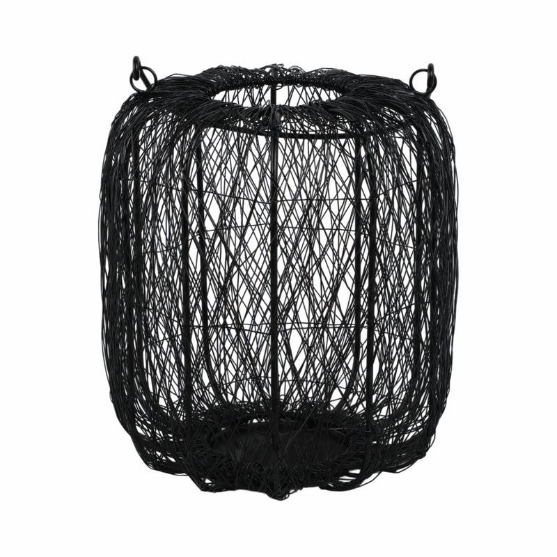 METAL, 10"H WIRE LANTERN, BLACK